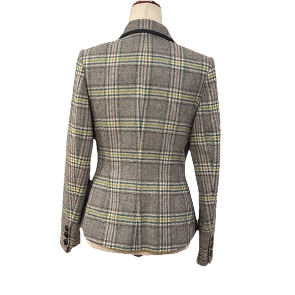 Boden British Tweed By Moon Blazer Women's Plaid Blazer 100% Wool Size 6 - Picture 6 of 9